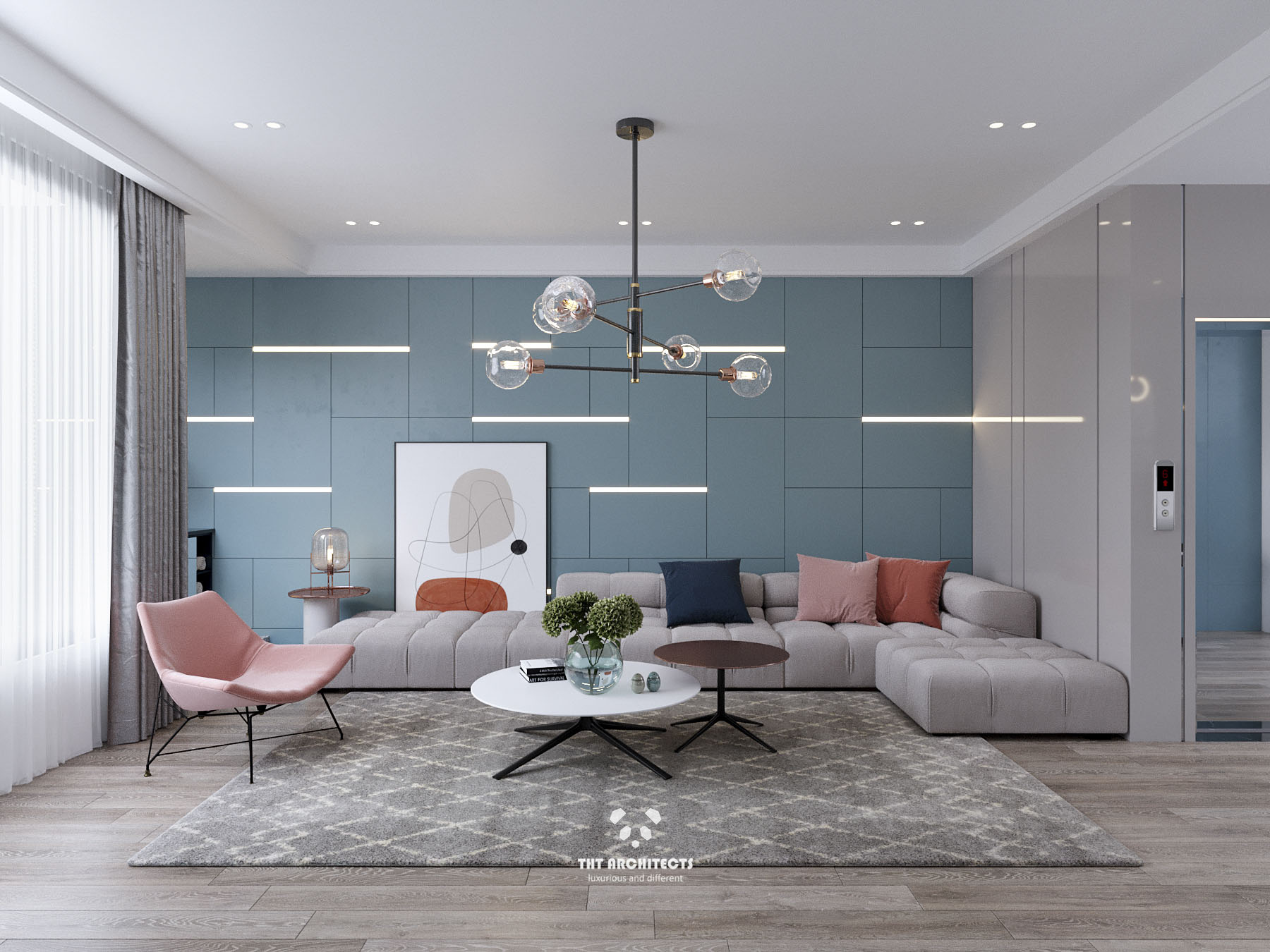 tht architects - Nhà chị Châu Đà Lạt - phòng khách 02